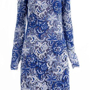Tadashi Shoji Coachmen Embroidered Lace Dress
